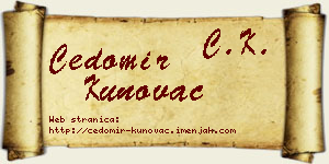 Čedomir Kunovac vizit kartica